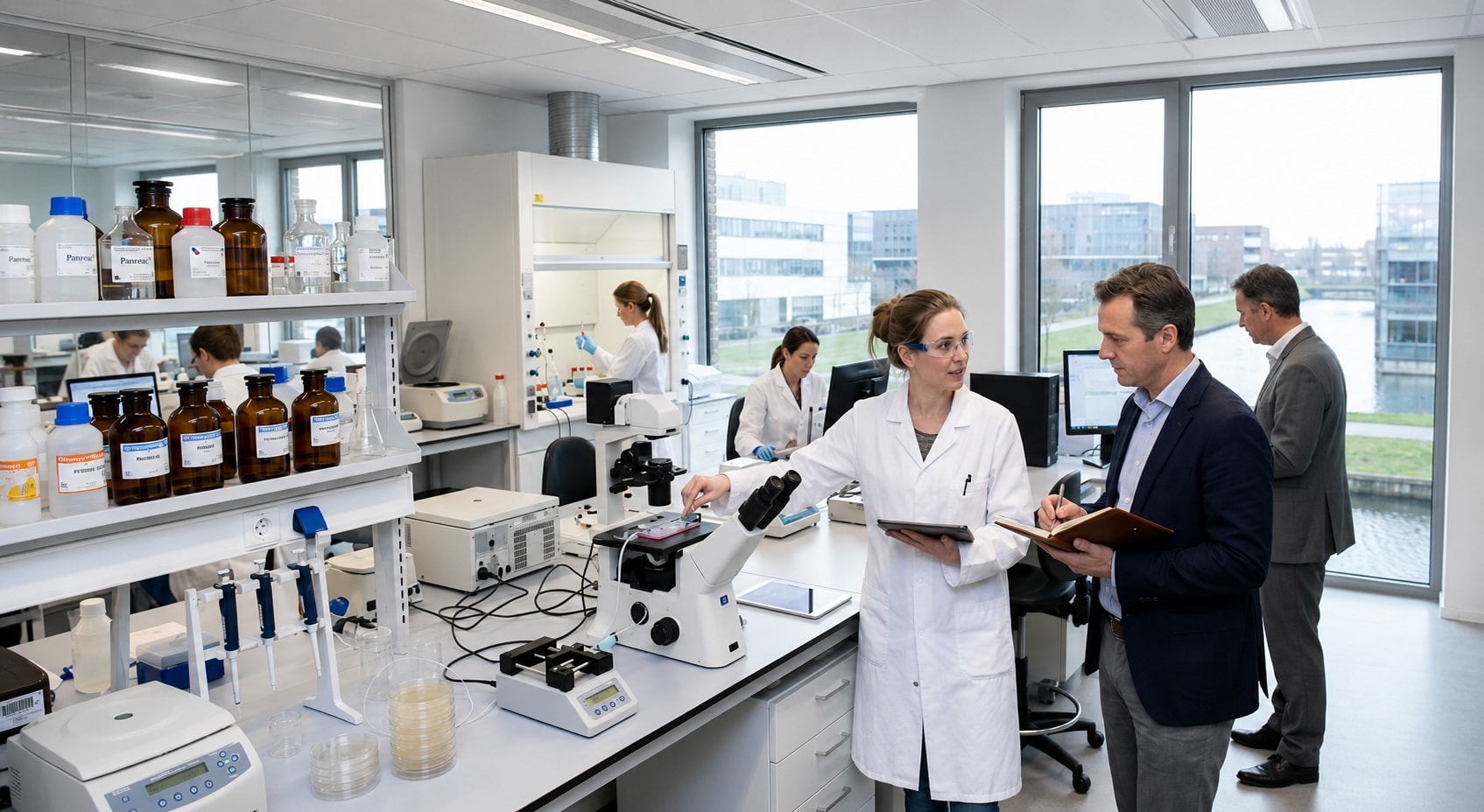 BioGntx researchers in the lab